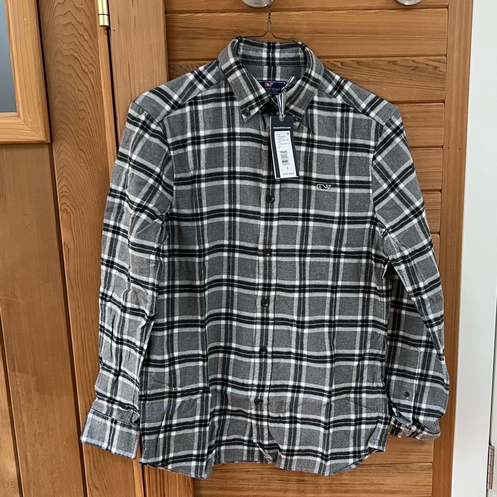 Vineyard Vines Flannel Plaid Button Down Shirt Size S